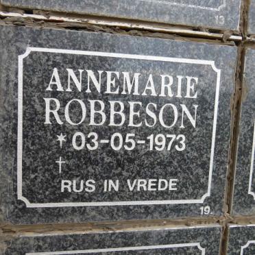 ROBBESON Annemarie 1973-