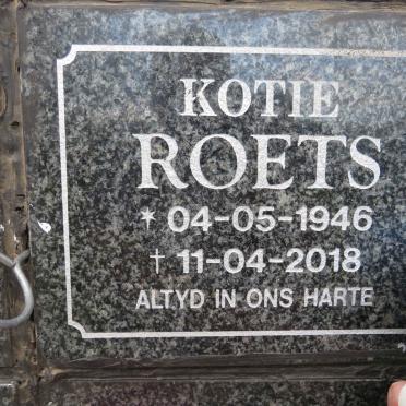 ROETS Kotie 1946-2018