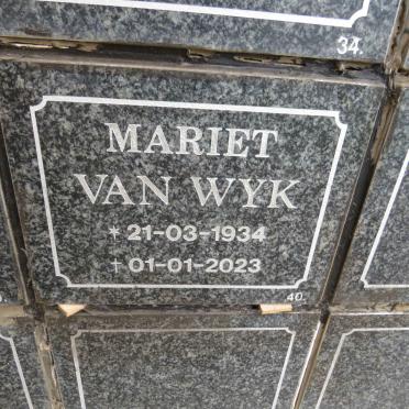 WYK Mariet, van 1934-2023