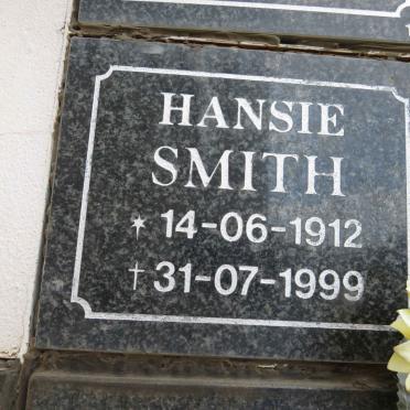 SMITH Hansie 1912-1999