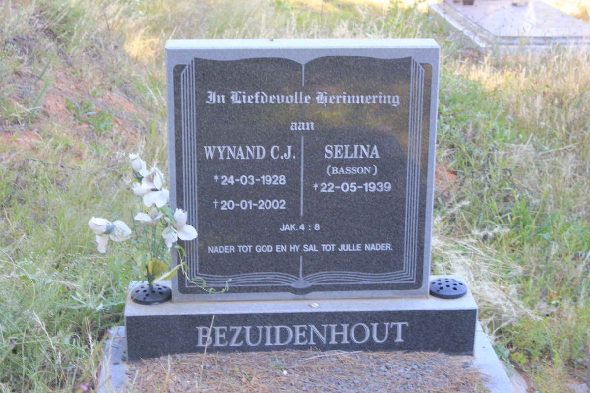 BEZUIDENHOUT Wynand C.J. 1928-2002 &amp; Selina BASSON 1939-