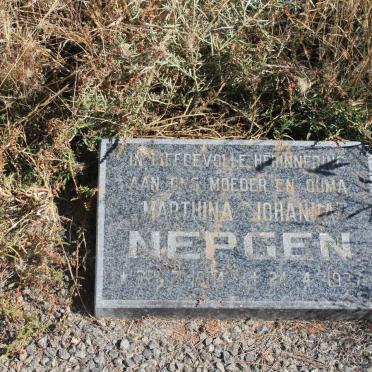 NEPGEN Marthina Johanna 1914-1997
