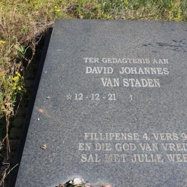 STADEN David Johannes, van 1921-