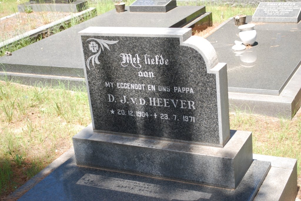 HEEVER D.J., v.d. 1904-1971