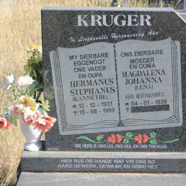 KRUGER Hermanus Stephanus 1931-1999 &amp; Magdalena Johanna BEZUIDENHOUT 1936-
