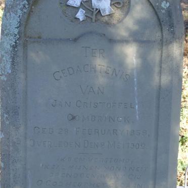 COMBRINCK Jan Christoffel 1859-1902