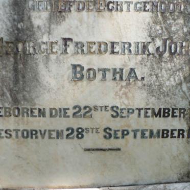 BOTHA George Frederik Johan 1852-1932