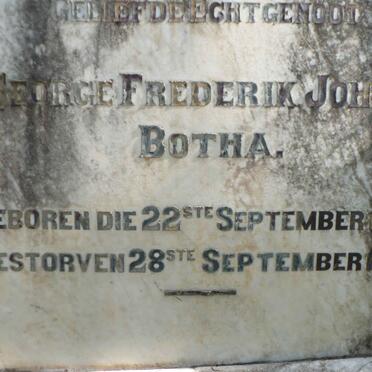 BOTHA George Frederik Johan 1852-1932