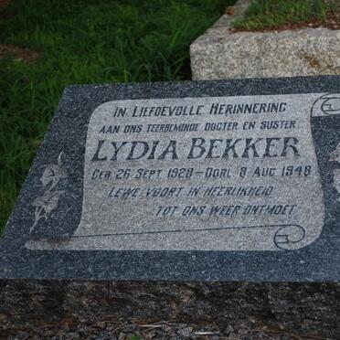BEKKER Lydia 1928-1948