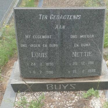 BUYS Louis 1896-1980 &amp; Nettie 1911-1998