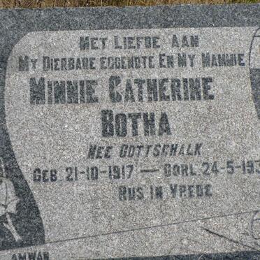 BOTHA Minnie Catherine nee GOTTSCHALK 1917-1939