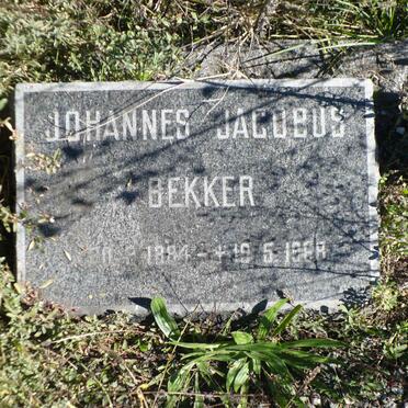 BEKKER Johannes Jacobus 1884-1968