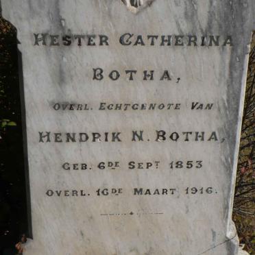 BOTHA Hester Catharina 1853-1916