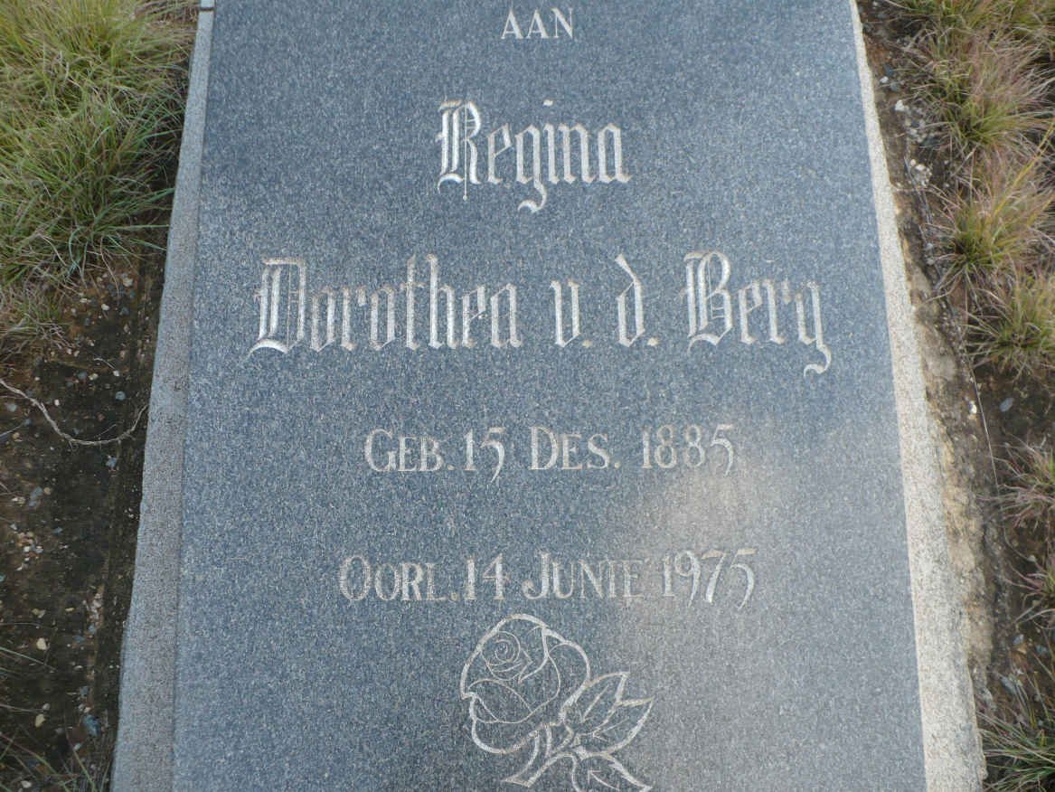 BERG Regina Dorothea, v.d. 1885-1975