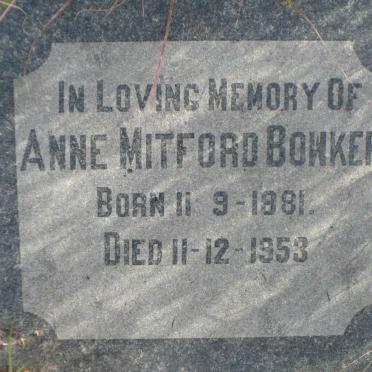 BOWKER Anne Mitford 1881-1953