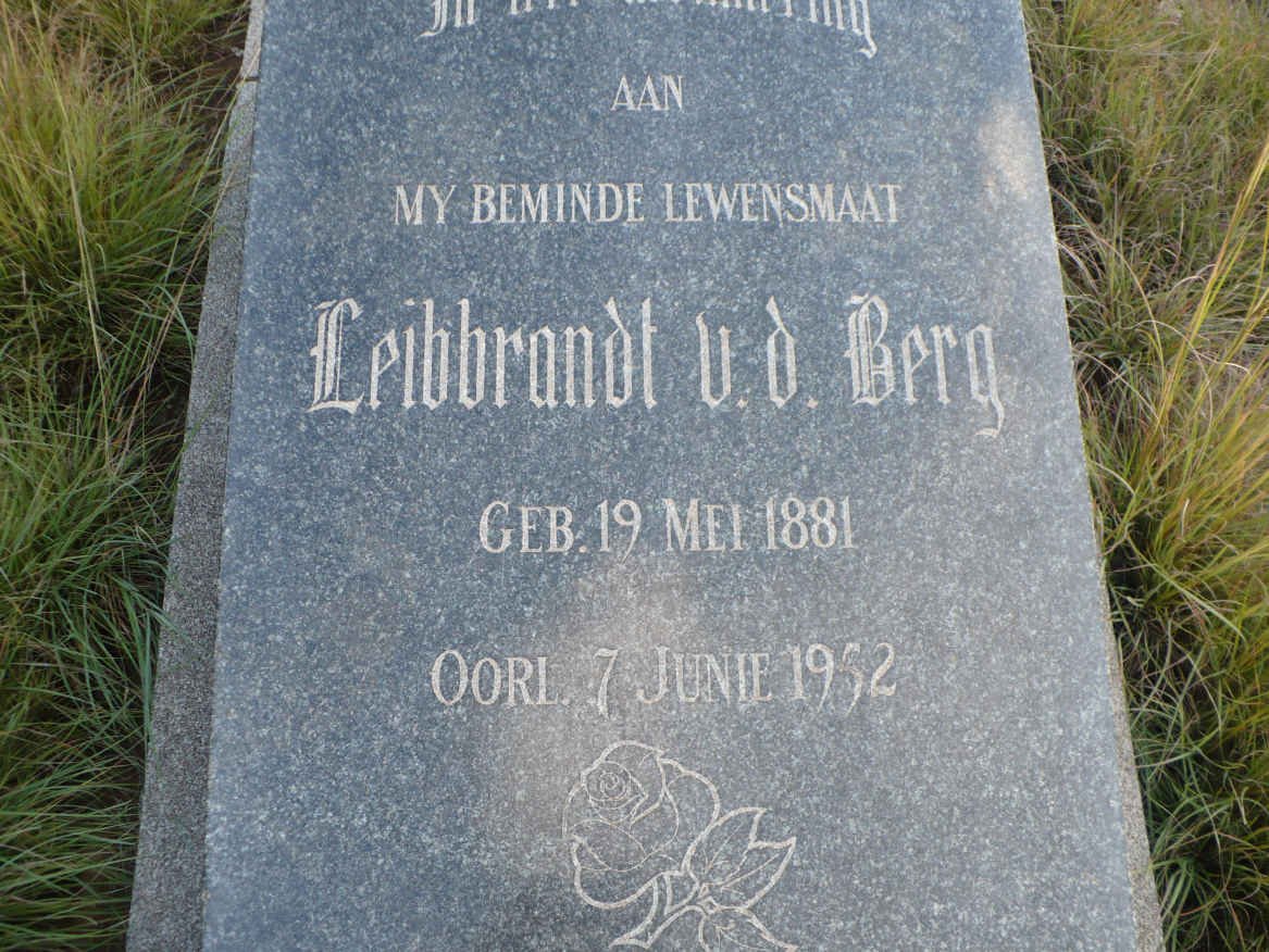 BERG Leibbrandt, v.d. 1881-1952