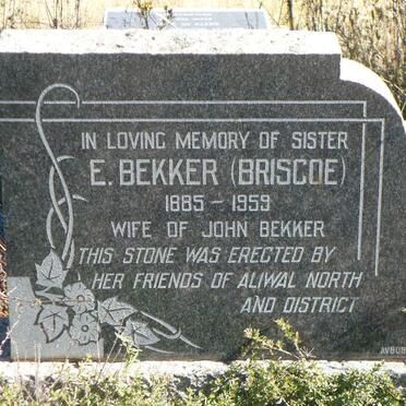 BEKKER E. nee BRISCOE 1885-1959