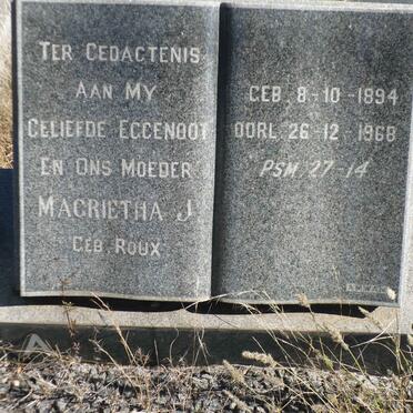 BOTHA Magrietha J. nee ROUX 1894-1968