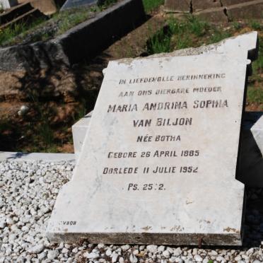 BILJON Maria Andrina Sophia, van nee BOTHA 1885-1952