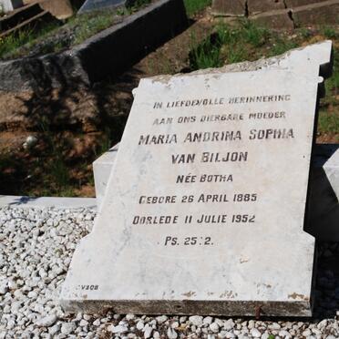 BILJON Maria Andrina Sophia, van nee BOTHA 1885-1952