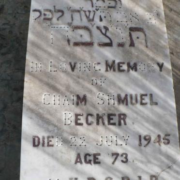 BECKER Chaim Shmuel -1945