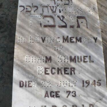 BECKER Chaim Shmuel -1945