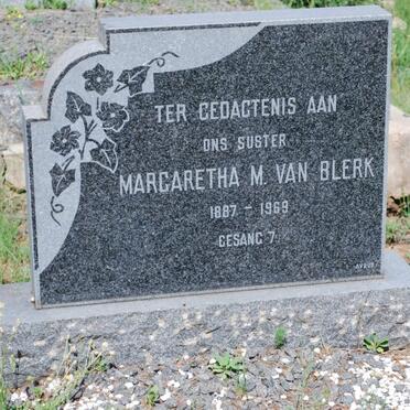 BLERK Margaretha M., van 1887-1969