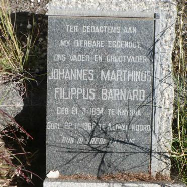 BARNARD Johannes Marthinus Filippus 1894-1962