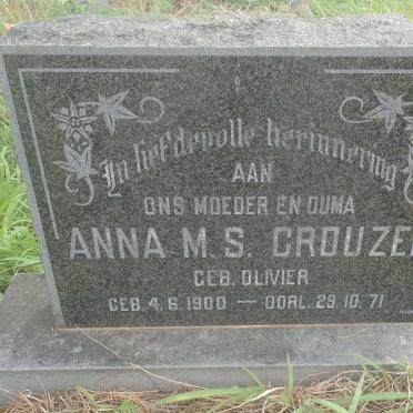 CROUZER Anna M.S. nee OLIVIER 1900-1971