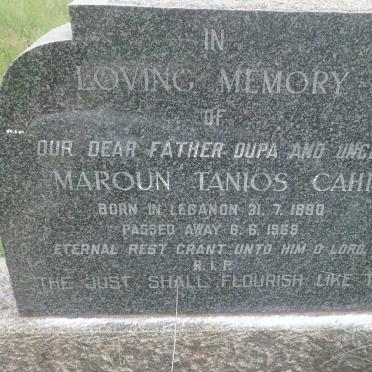 CAHI Maroun Tanios 1890-1969 &amp; Bahiza Antoinette SAHD 1900-1966 