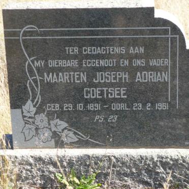 COETSEE Maarten Joseph Adrian 1891-1961
