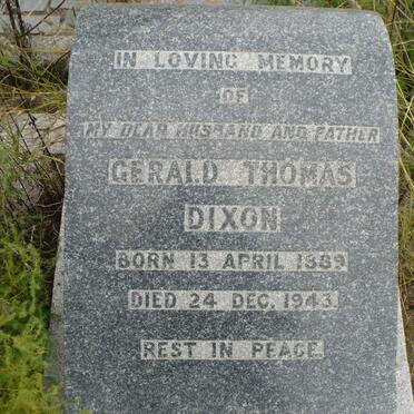 DIXON Gerald Thomas 1889-1943