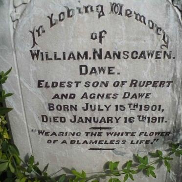DAWE William Nanscawen 1901-1911