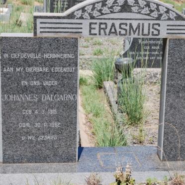 ERASMUS Johannes Dalgarno 1919-1962