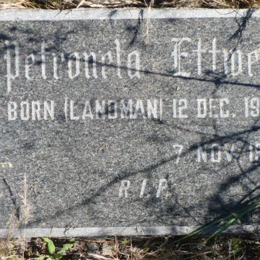 ETTWEIN Petronela nee LANDMAN 1901-1975