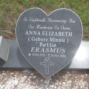ERASMUS Anna ELizabeth nee MINNIE 1935-2001