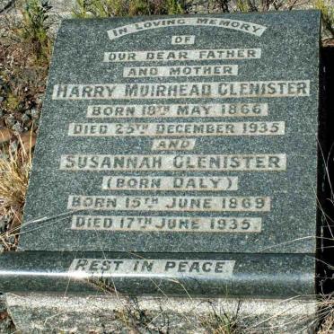 GLENISTER Harry Muirhead 1866-1935 &amp;  Susannah DALY 1869-1935
