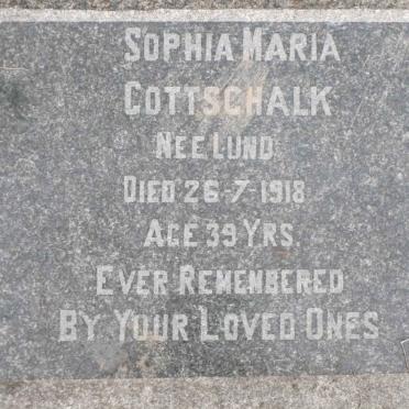 GOTTSCHALK Sophia Maria nee LUND -1918