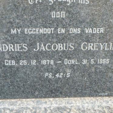 GREYLING Andries Jacobus 1878-1955