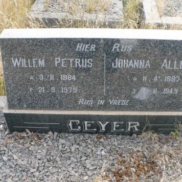 GEYER Willem Petrus 1884-1979 &amp; Johanna Alletta 1887-1949
