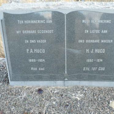 HUGO P.A. 1889-1954 &amp; H.J. 1892-1974