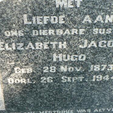 HUGO Elizabeth Jacoba 1873-1944