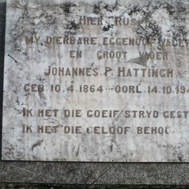 HATTINGH Johannes P. 1864-1942