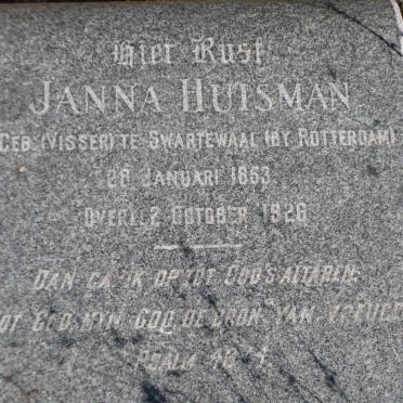 HUISMAN Janna nee VISSER 1853-1926