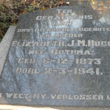 HUGO Elizabeth J.M. nee BOTHMA 1873-1941