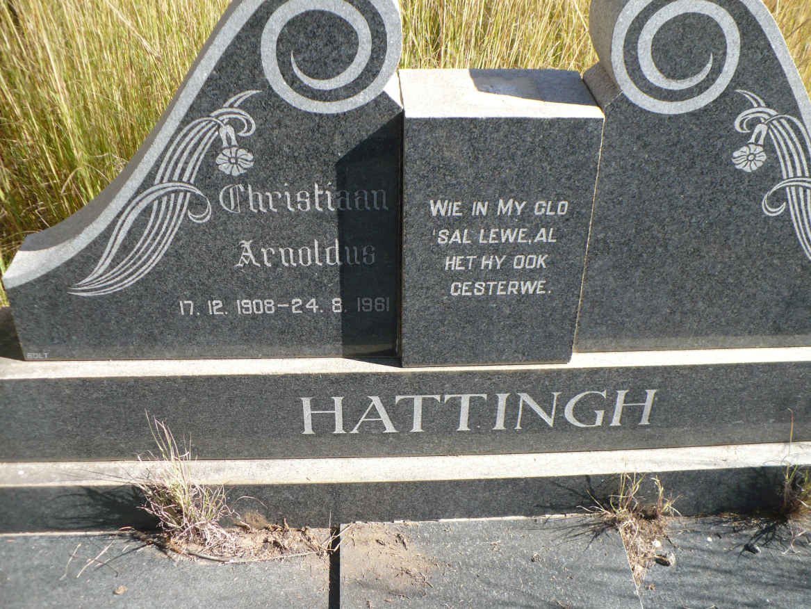 HATTINGH Christiaan Arnoldus 1908-1961