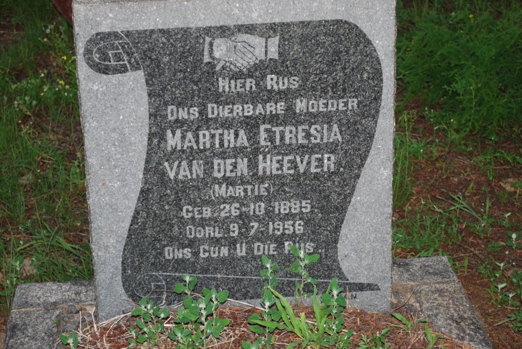 HEEVER Martha Etresia, van den 1885-1956