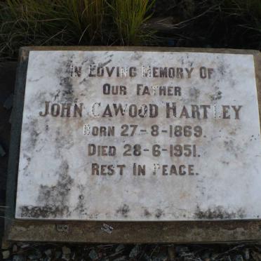 HARTLEY John Cawood 1869-1951