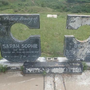 HEYNES Sarah Sophie nee KOK 1927-1993 :: BOTHA B. nee JAM? -1988
