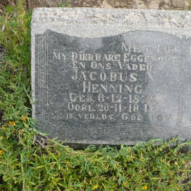 HENNING Jacobus N. 1872-1946 &amp; Anna S.E. COETZEE 1877-1971